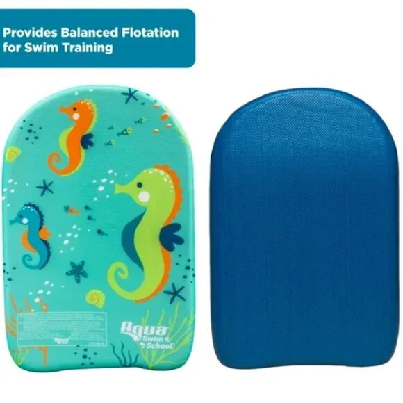 SwimSchool 18 Inch Seahorse Kickboard For Children Age 5+ Mint Green NEW - Picture 4 of 5